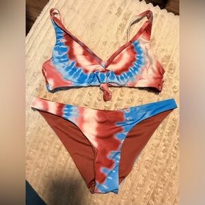 Ron Jon Tie-Dye Bikini - Blue and Red